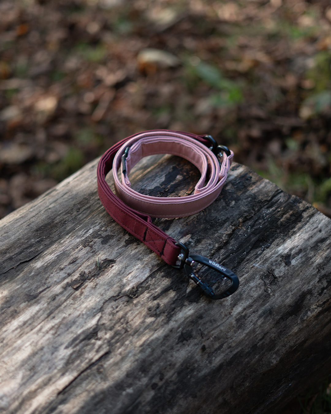 Blush & Burgundy Dual Traffic Handle Dog Lead