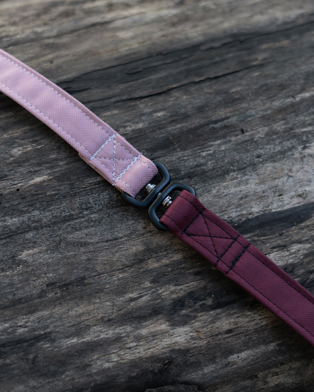 Blush & Burgundy Dual Traffic Handle Dog Lead