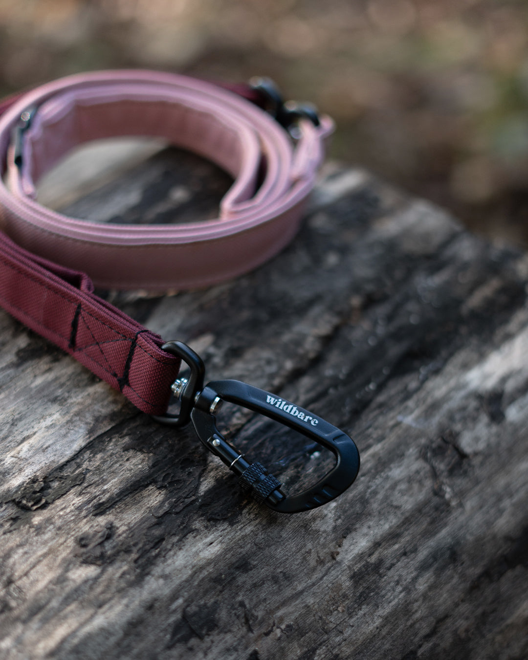 Blush & Burgundy Dual Traffic Handle Dog Lead