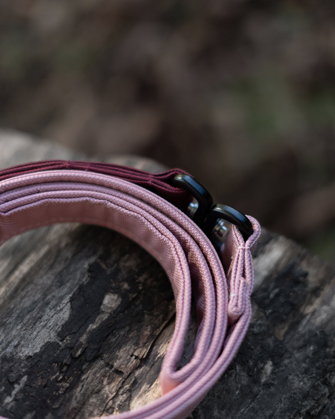 Blush & Burgundy Dual Traffic Handle Dog Lead