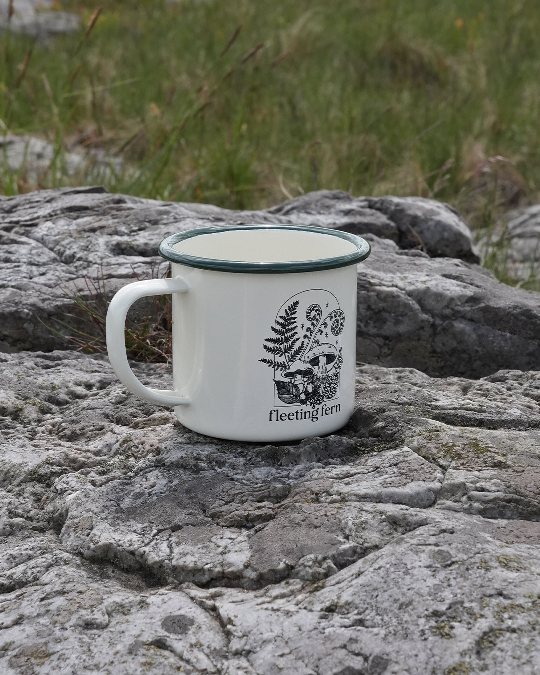 Fleeting Fern Enamel Mug