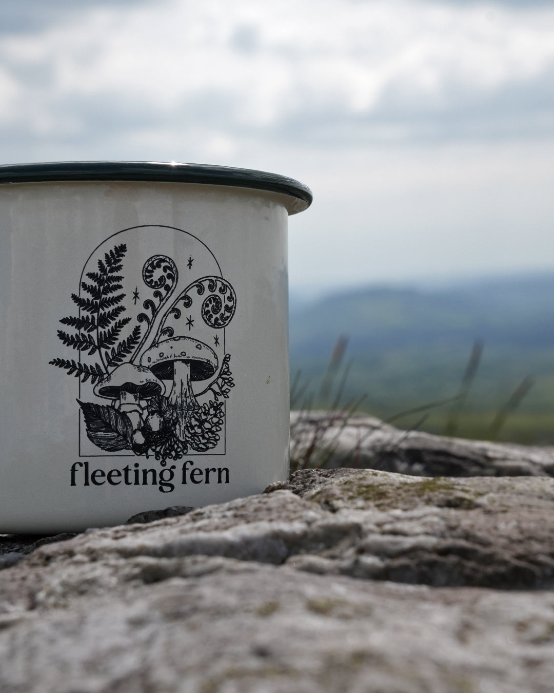 Fleeting Fern Enamel Mug